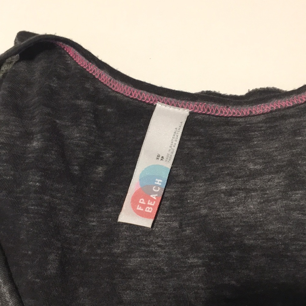 BOGO - Free People Beach Black Gray Top XS - Picture 2 of 2